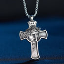 Corrente com Crucifixo em Aço Inoxidável - INRI