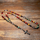 Crucifixo Sagrado em Cinco Pedras Naturais - Nature Divine