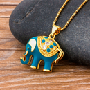 Colar Amuleto da Sorte - Blue Elephant