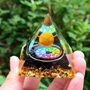 Orgonite Pirâmide Lótus - Transmutação de Energia