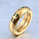 Anel Masculino Banhado a Ouro - Reason Love