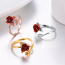 Anél Rosa Vermelha Ajustável - Delicate Love