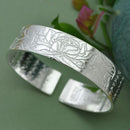 Bracelete Lótus Banhado à Prata