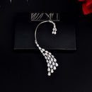 Brinco Assimétrico Ear Cuff Zircônias Cúbicas - Single Earring