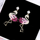 Brinco Flamingo Cravejado em Zircônias - Colorful Classic