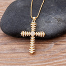 Colar Feminino em Cobre - Cruz de Cristal