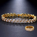 Conjunto Anel e Pulseira - Ramos de Cristais