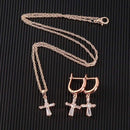 Conjunto Colar e brincos Banhados a Ouro Rosé - Rosea
