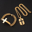 Conjunto Corrente e Pulseira - Brasão Sagrado