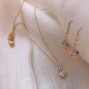 Conjunto Cristal Brinco + Colar - RainDrop