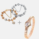 Pulseiras Berloques e Relógio Ultrafino Rosé