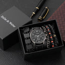 Conjunto de Relógio + Quatro Pulseiras - Black Diamond