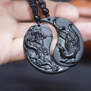 Conjunto em Obsidiana Negra - Yin Yang