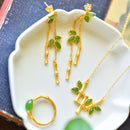 Conjunto Feminino em Jade Natural - Lucky Bamboo