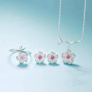 Conjunto Flor de Cerejeira em Prata Esterlina 925 - Cherry Blossom