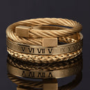Conjunto Pulseiras de Luxo - Ouro Romano