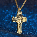Corrente com Crucifixo Banhado a Ouro 18k - INRI
