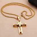 Corrente com Crucifixo Banhado a Ouro 18k - Holy Cross