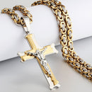 Corrente com Crucifixo Banhado a Ouro - Sagrada Fé