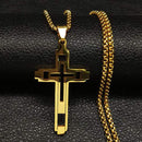 Corrente com Crucifixo Banhado a Ouro 18K ou Prata - Vigente