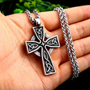 Corrente com Crucifixo em Aço Inoxidável - Celtic Cross