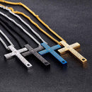 Corrente com Crucifixo Faith - em Aço Inoxidável