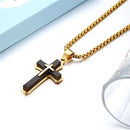 Corrente com Crucifixo Premium Banhado a Ouro 18k - Forgiveness