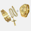 Corrente, Pulseira e Relógio - Kit Luxury