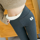 Calça Legging Feminina Com Forro de Lã de Cordeiro Inverno