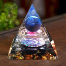 Orgonite Pirâmide com Obsidiana - Stay Positive