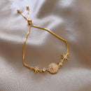 Pulseira Banhada a Ouro 14K - Estrela da Virtude