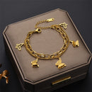 Pulseira com Berloques Borboleta - Glamorous