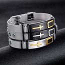 Pulseira Com Cruz Sagrada - Ajustável
