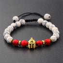 Pulseira com Fecho Macramê e Pedras Naturais - Spartan