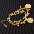Pulseira Banhada a Ouro 18K - Pingentes de São Bento