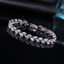 Pulseira Feminina Cravejada com Zircônias - AquaLeaf