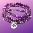 Pulseira Japamala Ametista - Flor de Lótus
