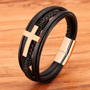 Pulseira Masculina de Couro - Christ Style