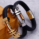Pulseira Masculina de Couro - Masterful