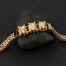 Pulseira Masculina em Aço Inoxidável Lobo - Strong Wolf