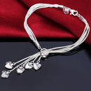 Pulseira Feminina Banhada a Prata - Delicate Heart