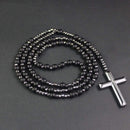 Terço Sagrado Em pedra Hematita - Premium Black